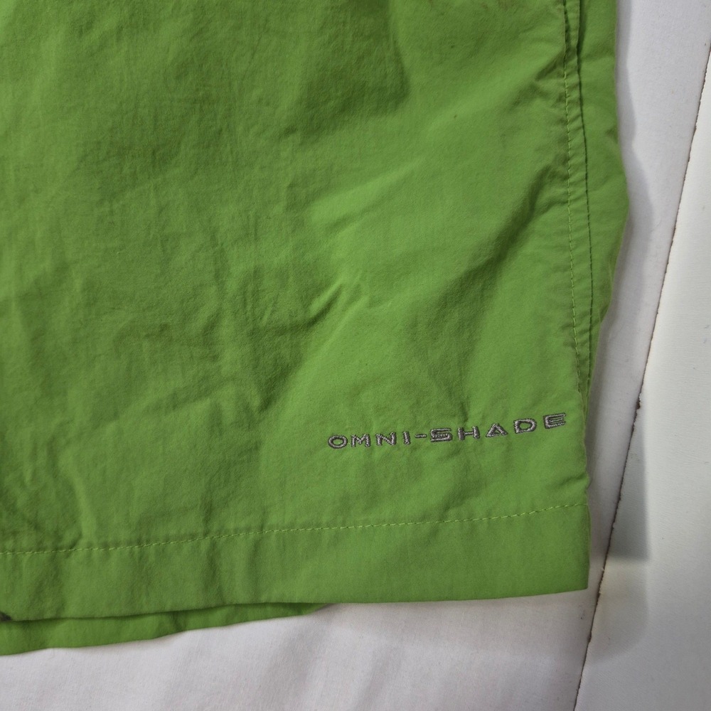 Columbia PFG Swim Trunks Mens Large Green Performance Fishing Gear Lined Pockets - Picture 7 of 10